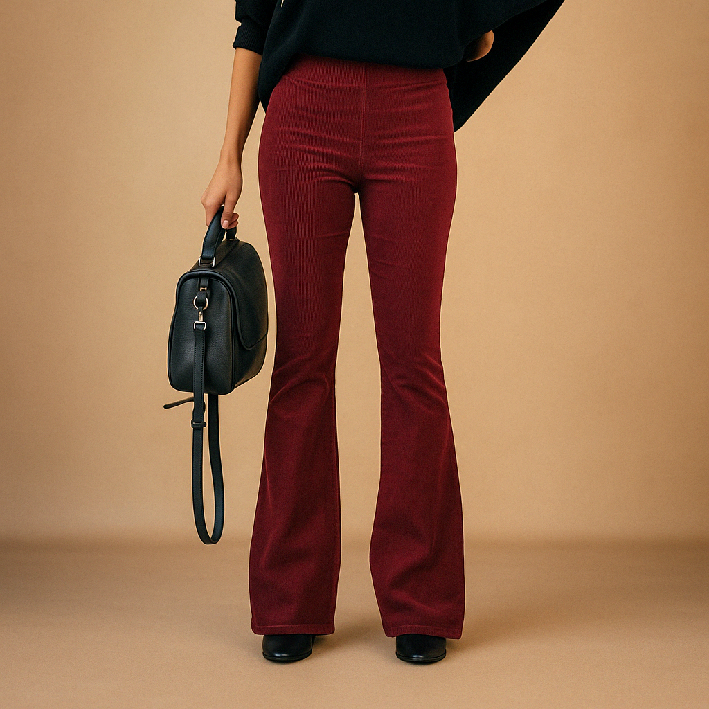 Maartje | Flared corduroy broek met retro look voor dames