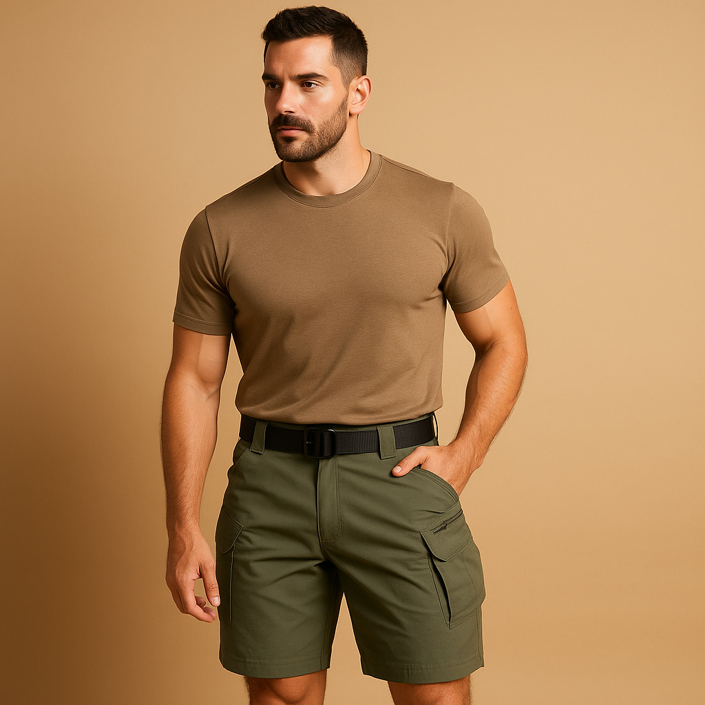 Comfortabele cargo short met zakken voor heren | Bram