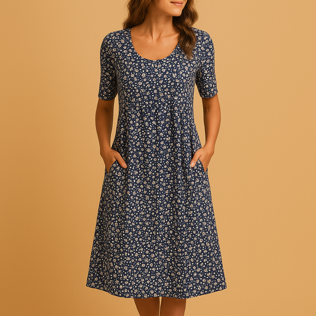 Casual bloemenjurk van katoen voor dames | Lianne