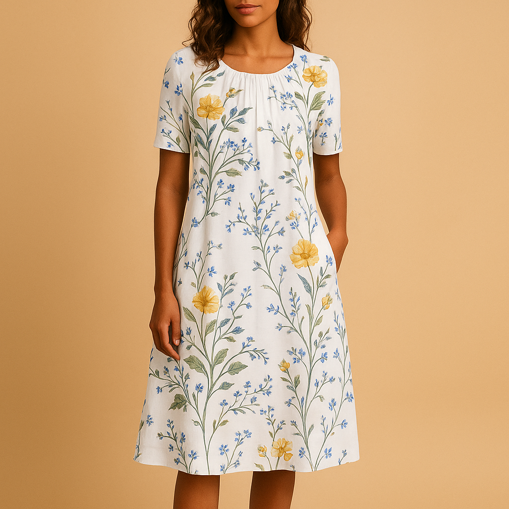 Casual bloemenjurk van katoen voor dames | Lianne