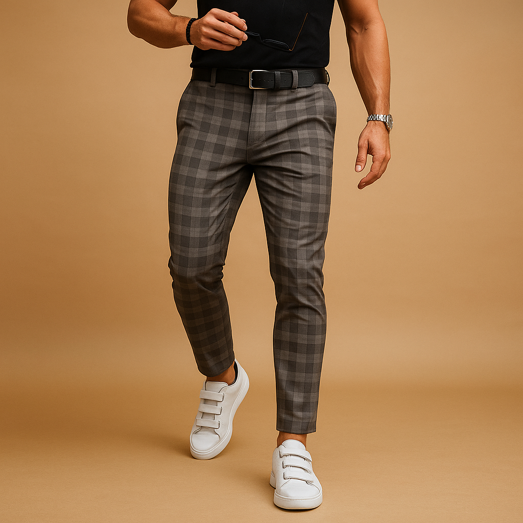 Casual geruite broek voor heren | Timo