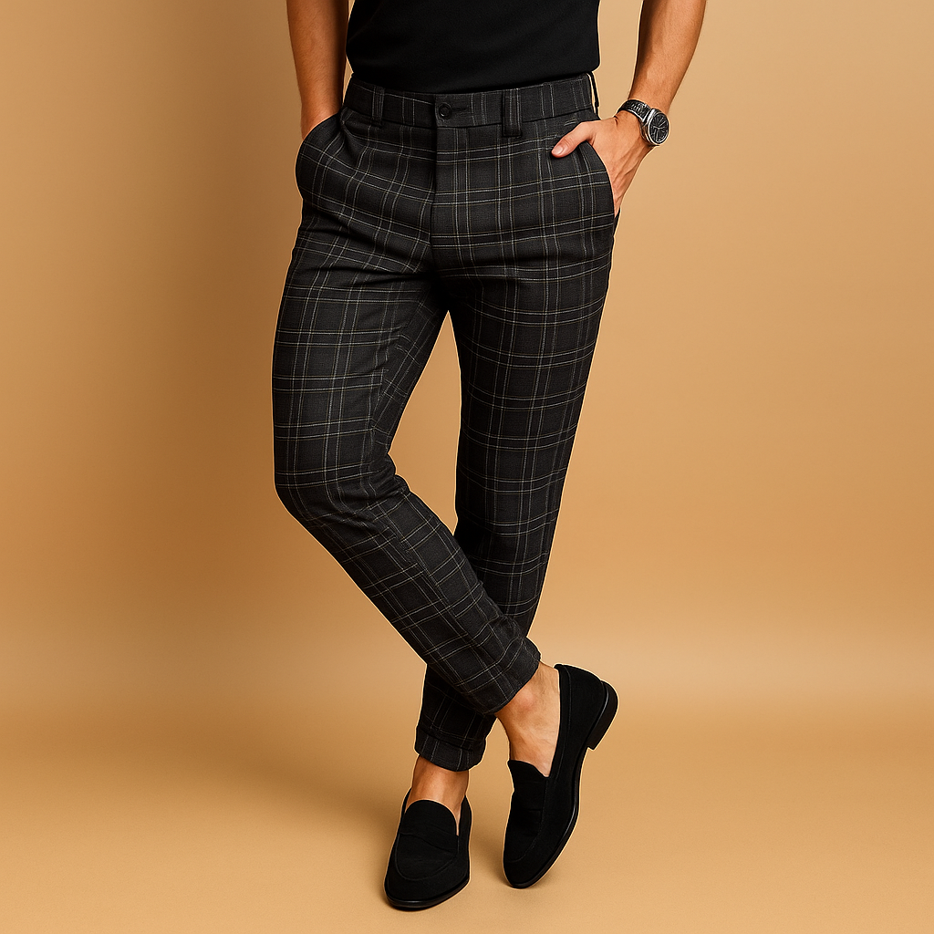 Casual geruite broek voor heren | Timo