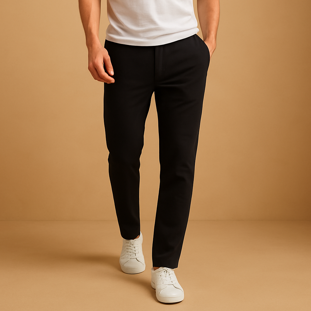 Casual katoenen broek met elastische tailleband voor heren | Jurre