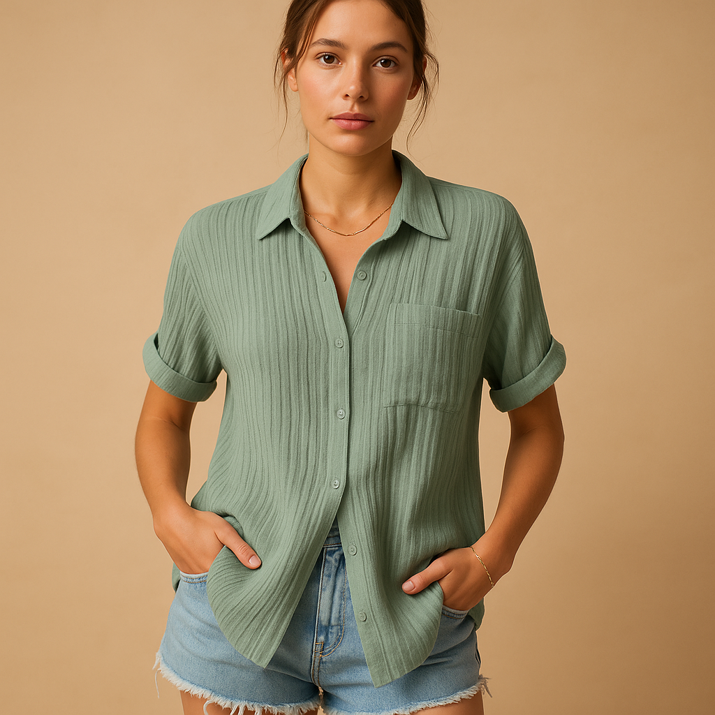 Elegante casual polo met korte mouwen voor dames | Danique