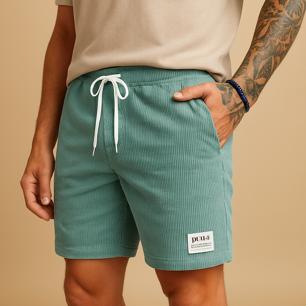 Casual short met structuur en trekkoord voor heren | Mees