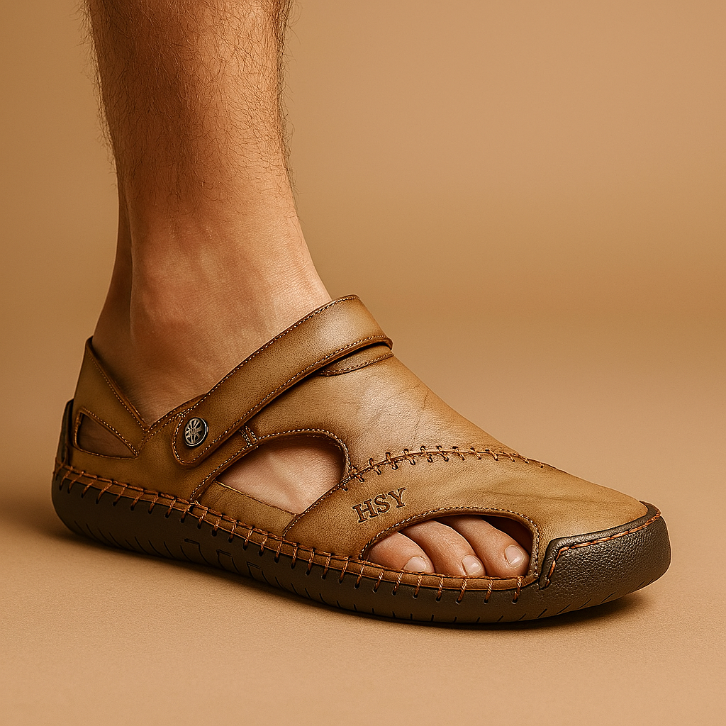 Comfortabele wandelsandalen voor heren met dubbele band | Koen