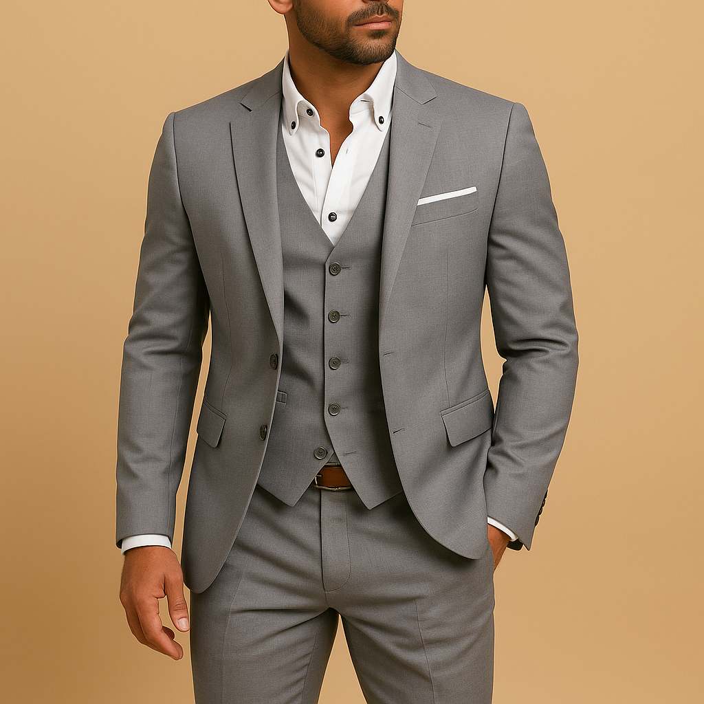 Drieledig slim fit herenpak met blazer en broek | Beaumont