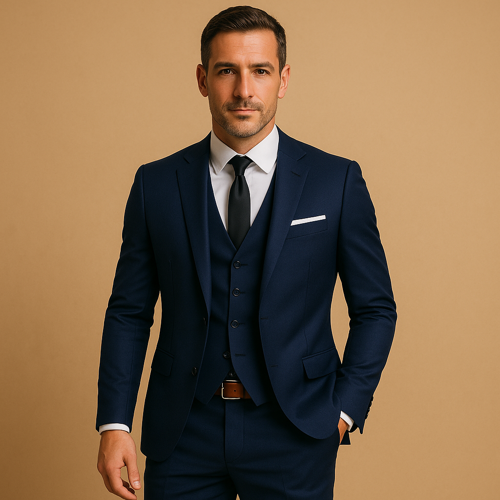 Drieledig slim fit herenpak met blazer en broek | Beaumont