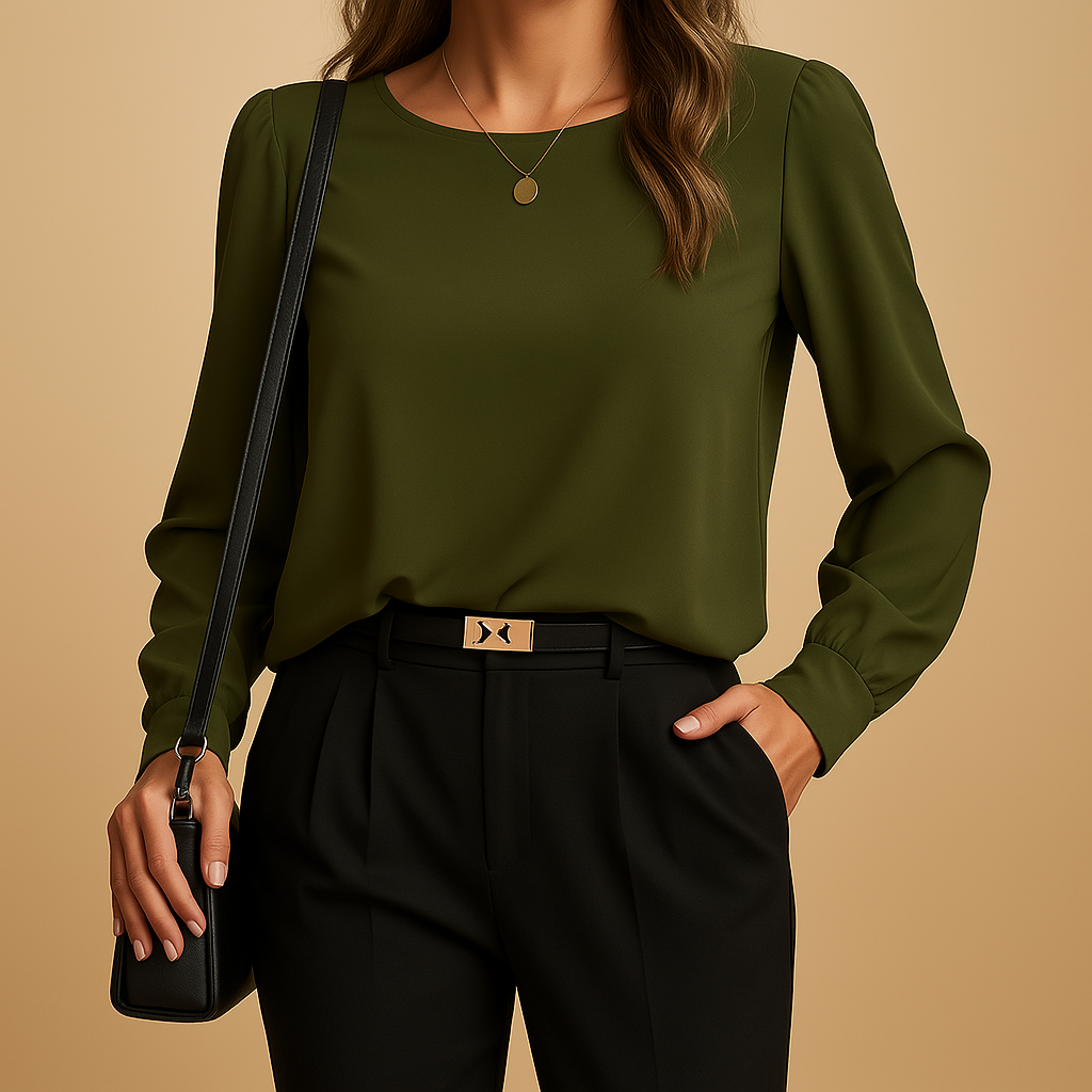 Elegante blouse met lange mouwen voor dames | Luna