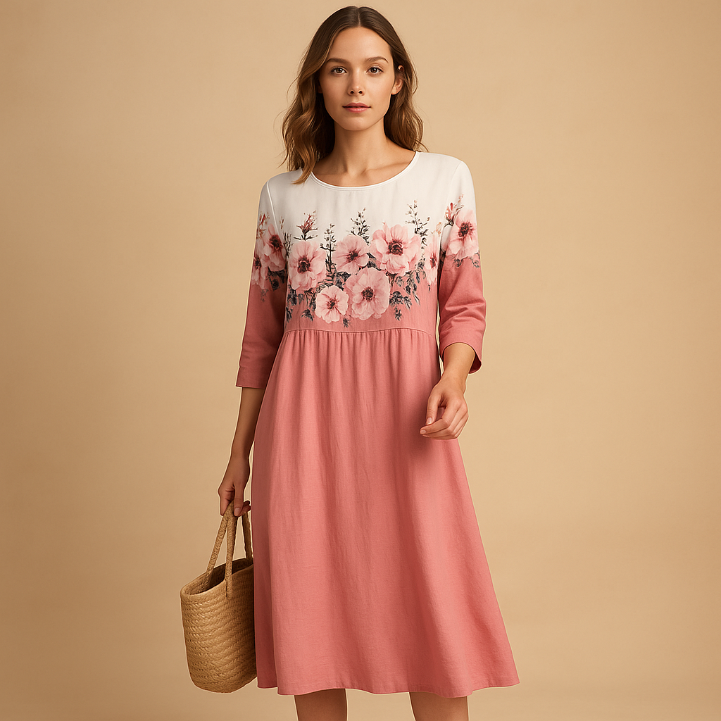 Elegante flowy midi-jurk voor dames | Maëlle