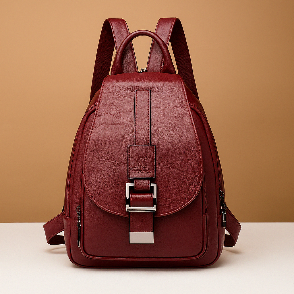 Elegante PU-leren rugzak met minimalistisch design voor dames | Danique