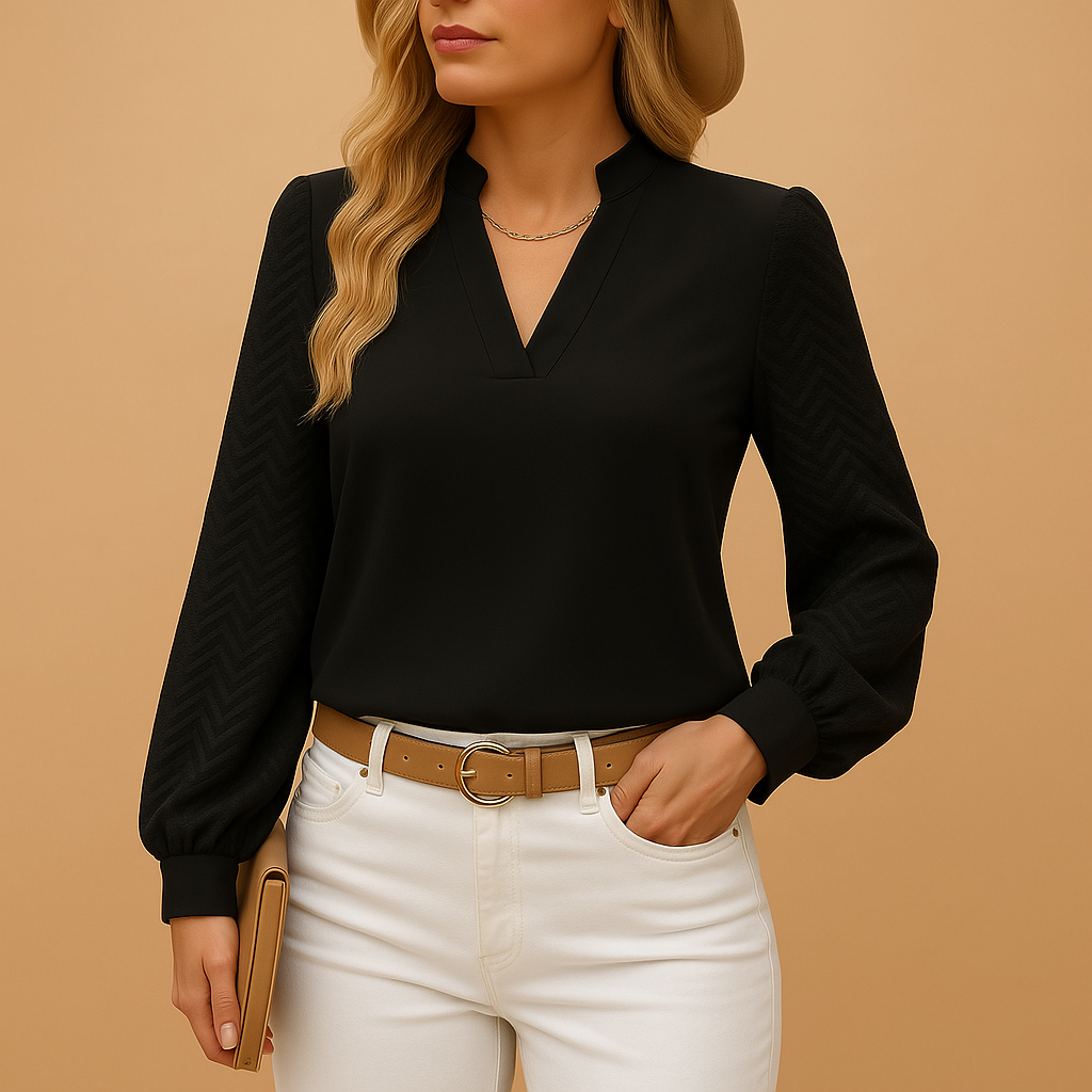 Elegante V-hals top voor dames | Noa
