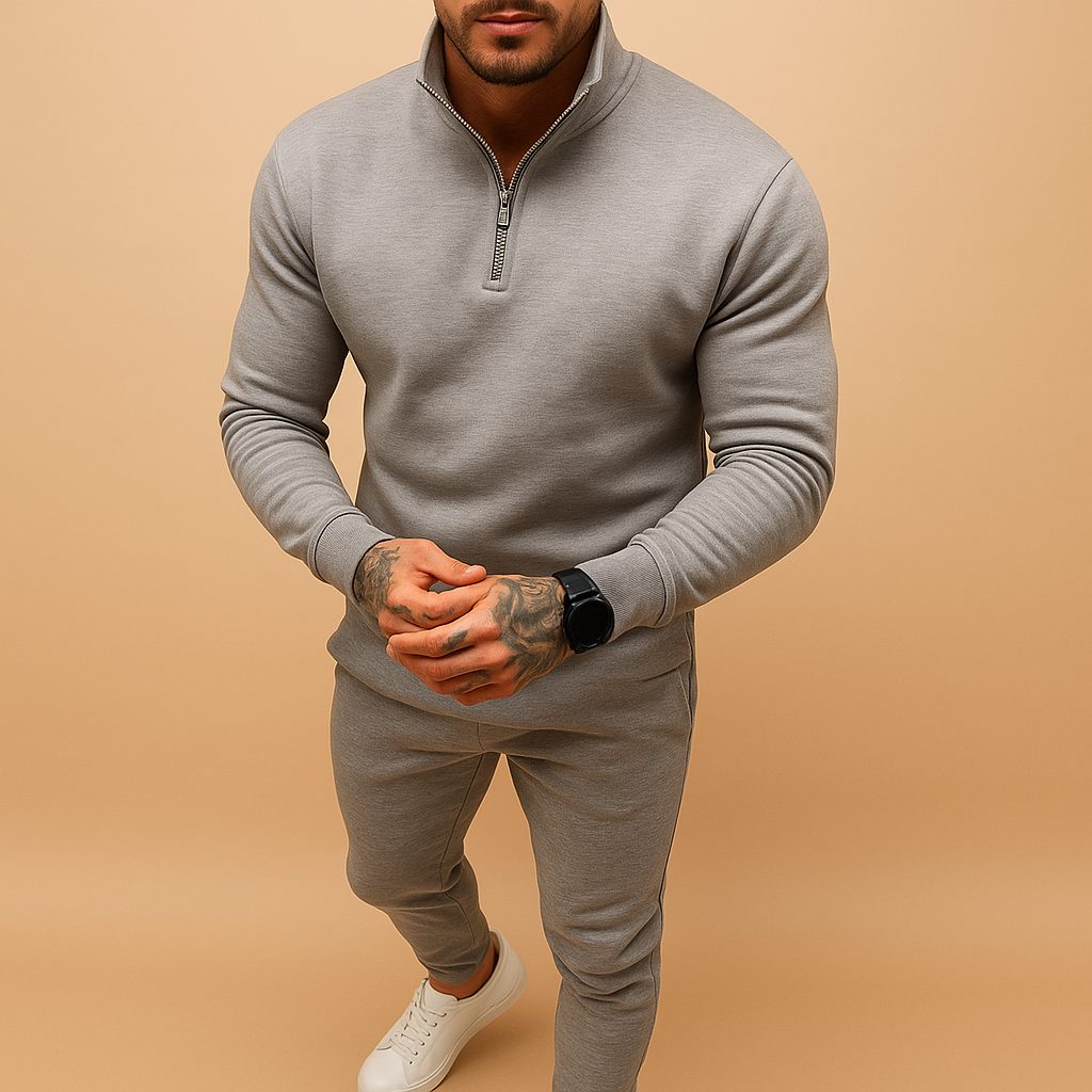 Joggingpak met halve rits trui en broek voor heren | Tommy