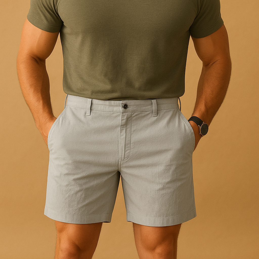 Korte broek heren van ademend materiaal met relaxed fit | Floris