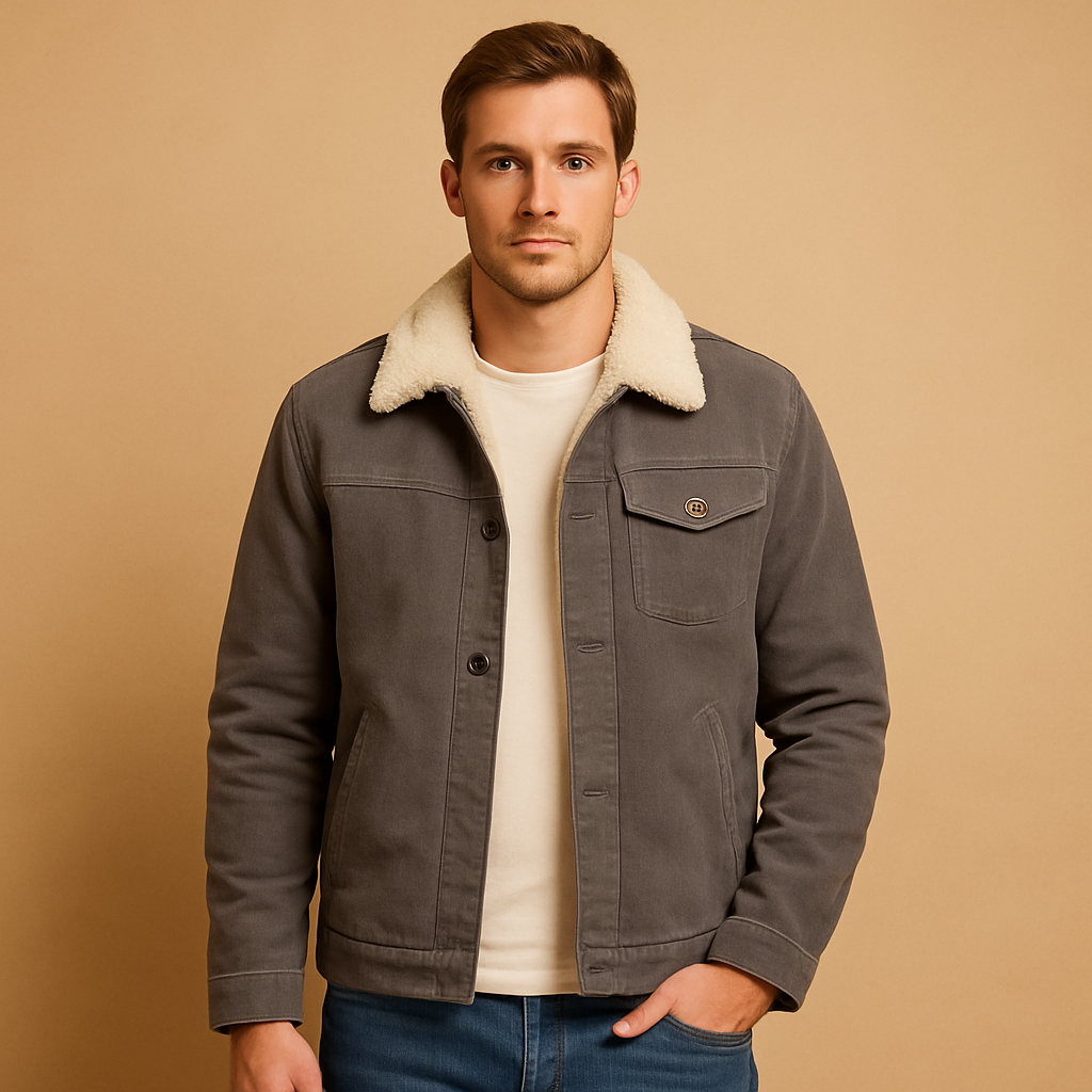 Klassieke winterjas met knopen voor heren | Pieter