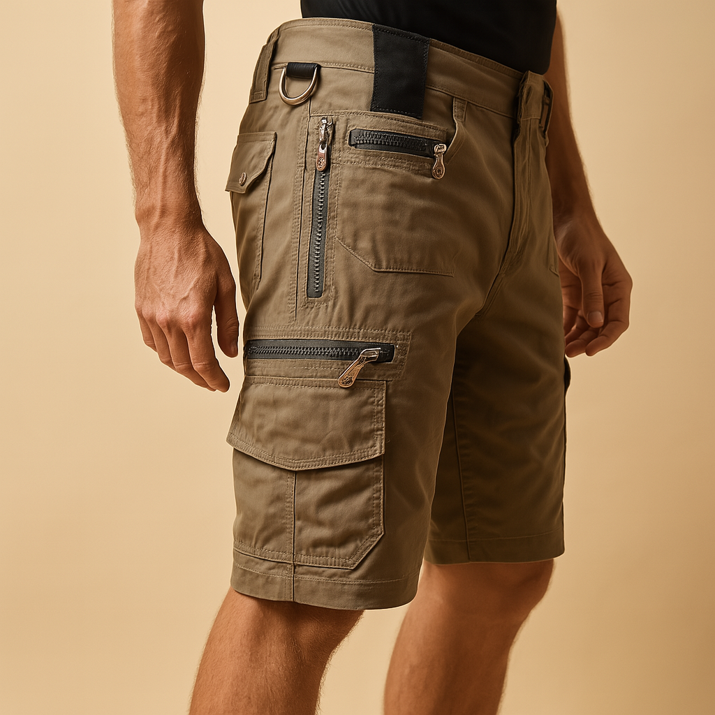 Korte cargoshort met zakken voor heren | Koen