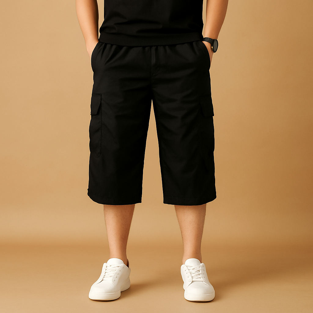 Lange cargo short van katoen voor heren | Rens