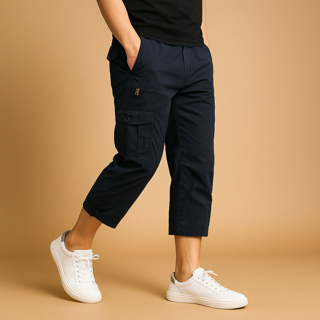 Lange cargo short van katoen voor heren | Rens