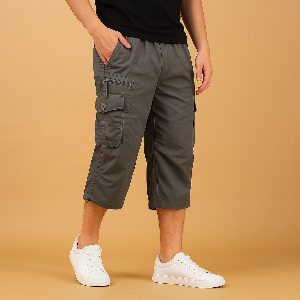 Lange cargo short van katoen voor heren | Rens
