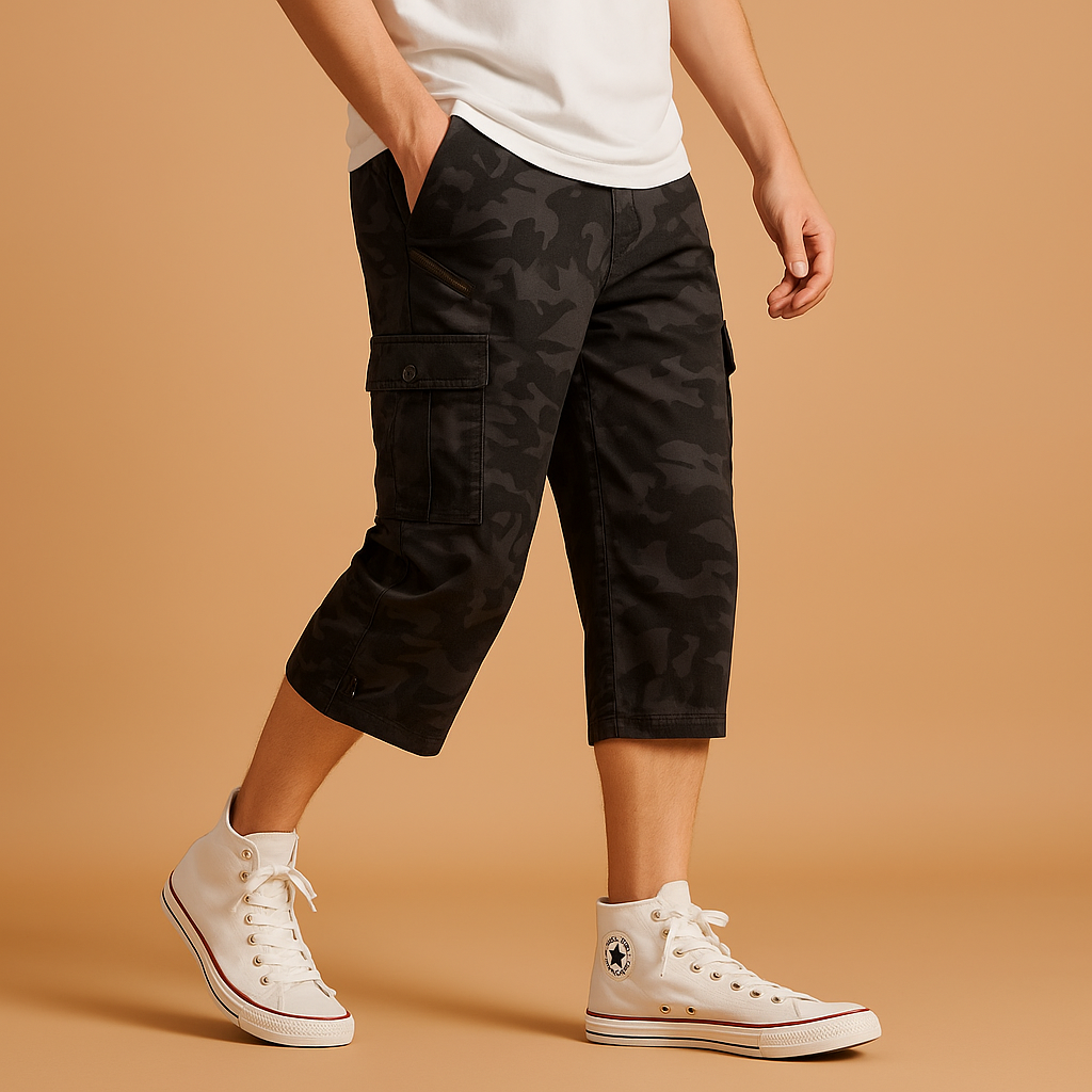 Lange cargo short van katoen voor heren | Rens