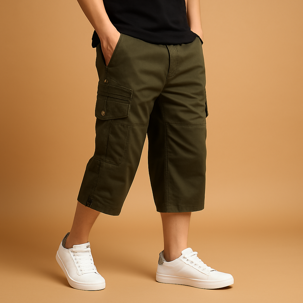 Lange cargo short van katoen voor heren | Rens