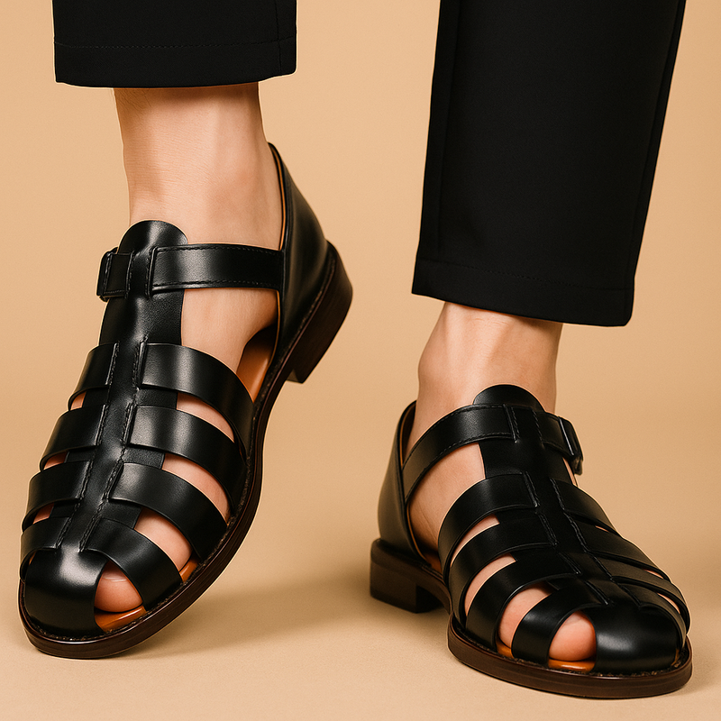 Stijlvolle leren sandalen voor dames met comfortabele pasvorm | Elvira