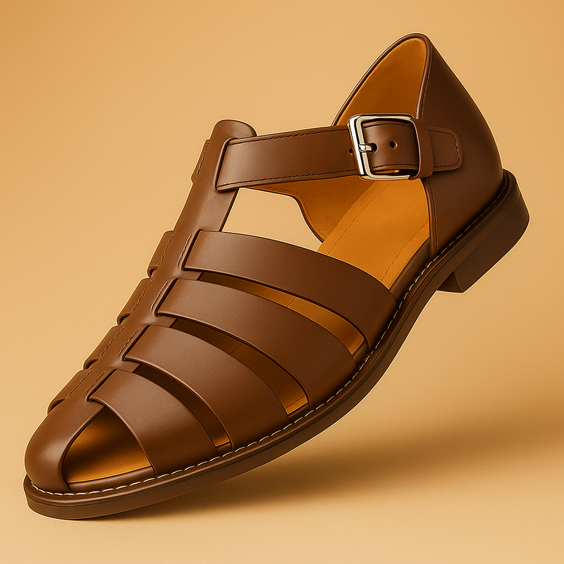 Stijlvolle leren sandalen voor dames met comfortabele pasvorm | Elvira