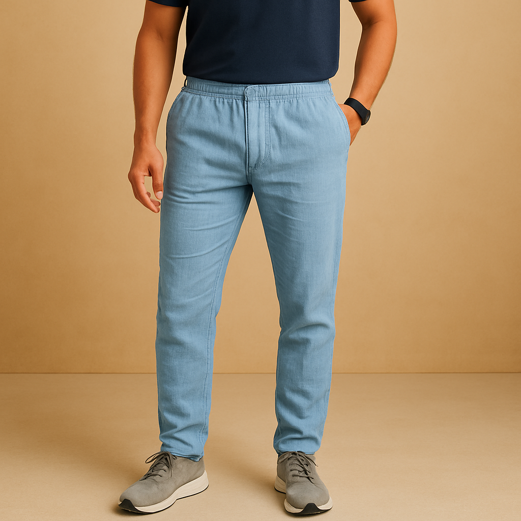 Luchtige broek met losse pasvorm voor heren | Timo