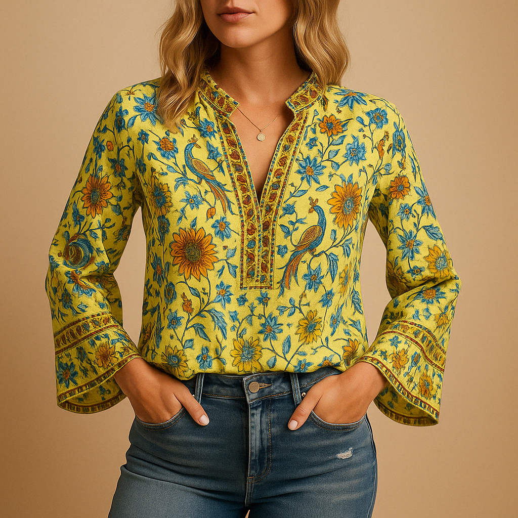 Luchtige blouse met flatterende pasvorm voor dames | Elise