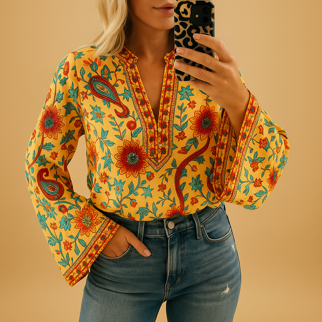 Luchtige blouse met flatterende pasvorm voor dames | Elise