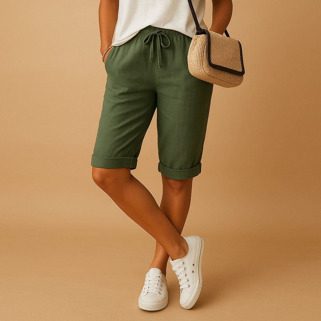 Luchtige capribroek met elastische taille voor dames | Lotte