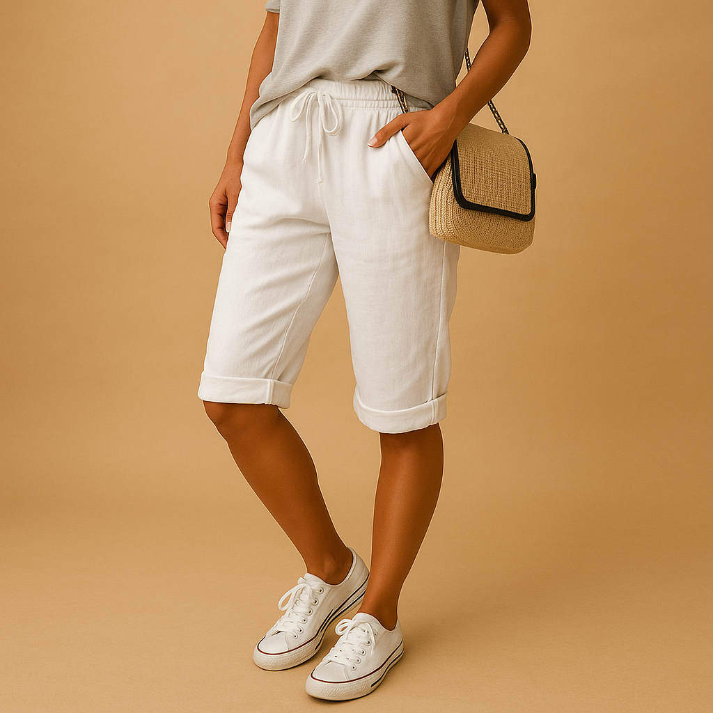 Luchtige capribroek met elastische taille voor dames | Lotte