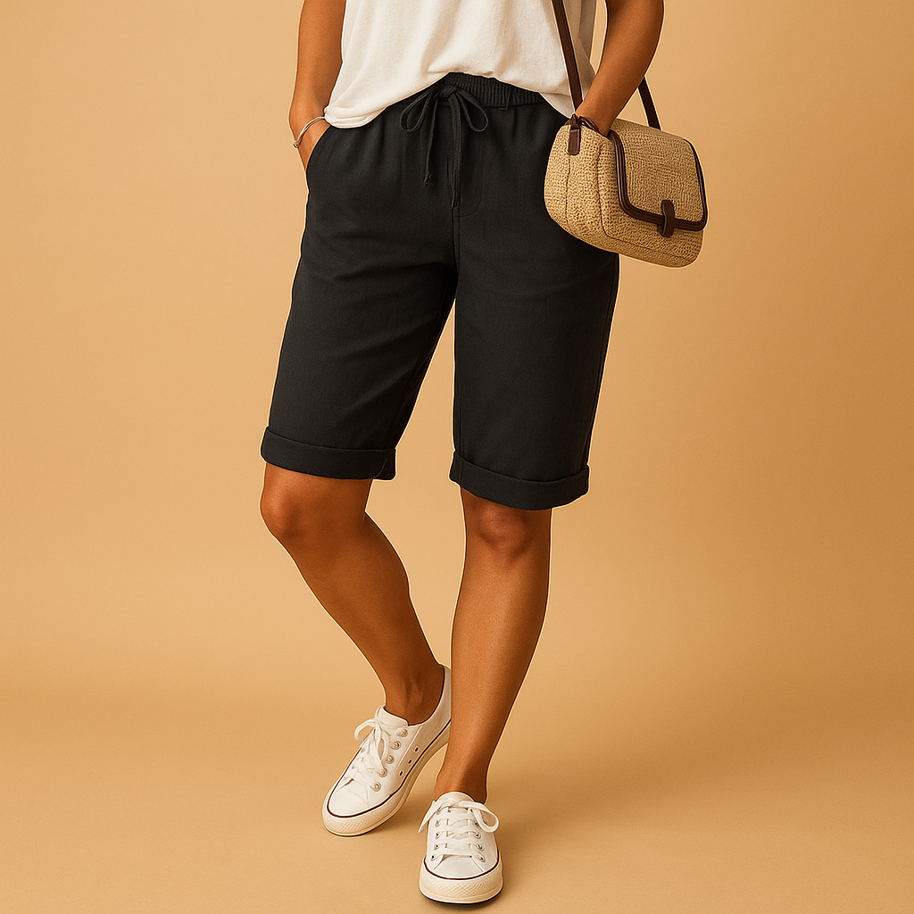 Luchtige capribroek met elastische taille voor dames | Lotte