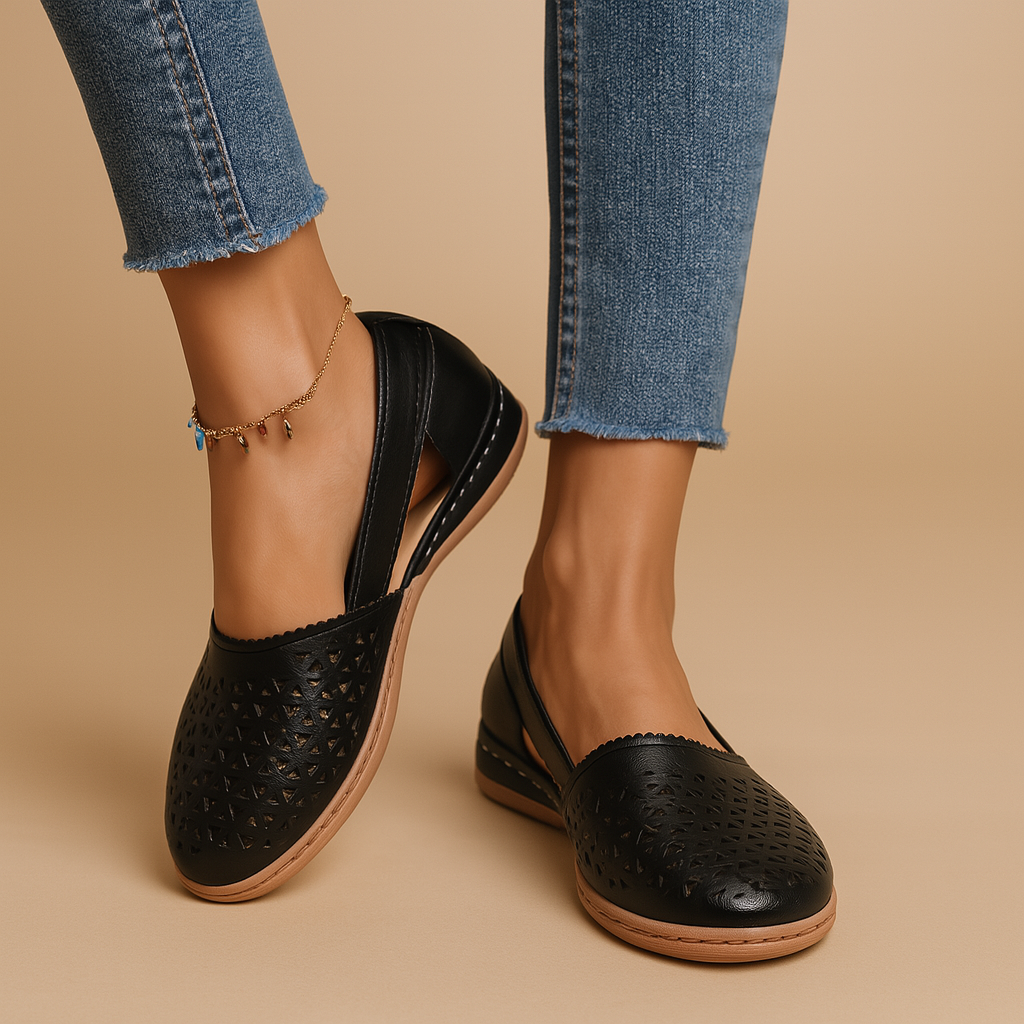 Luchtige instapschoenen met cut-outs voor dames | Elvira