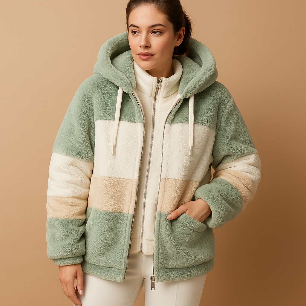Oversized vintage gebreid jack met zakken voor dames | Floor
