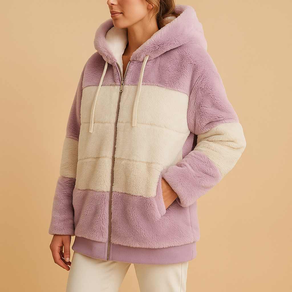 Oversized vintage gebreid jack met zakken voor dames | Floor