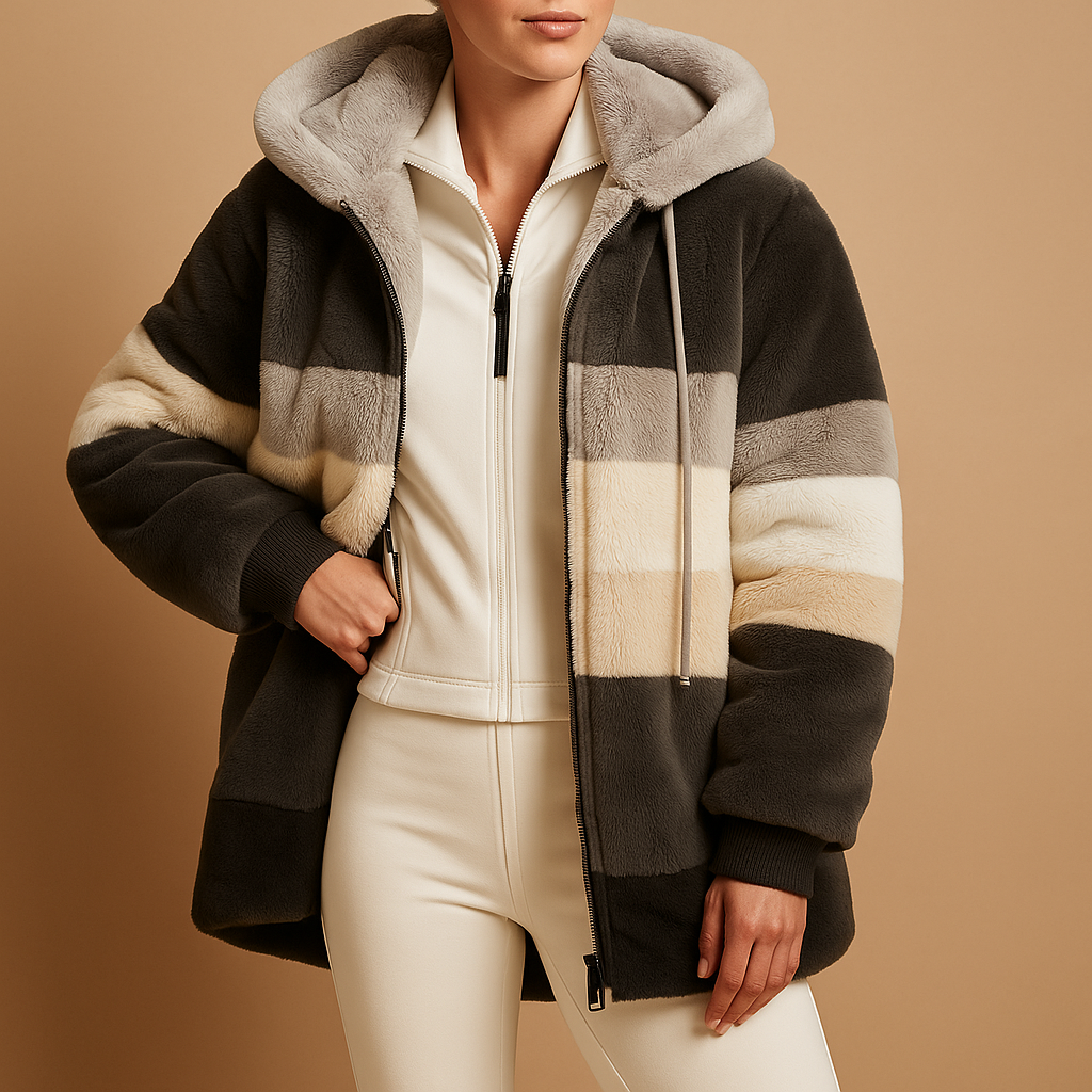 Oversized vintage gebreid jack met zakken voor dames | Floor