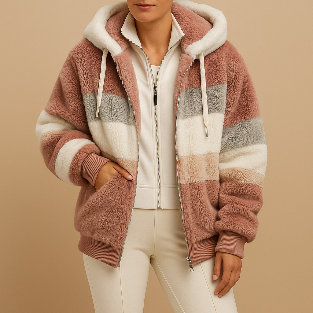 Oversized vintage gebreid jack met zakken voor dames | Floor