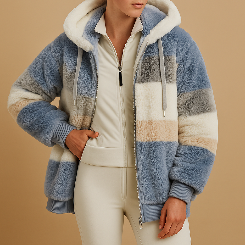 Oversized vintage gebreid jack met zakken voor dames | Floor