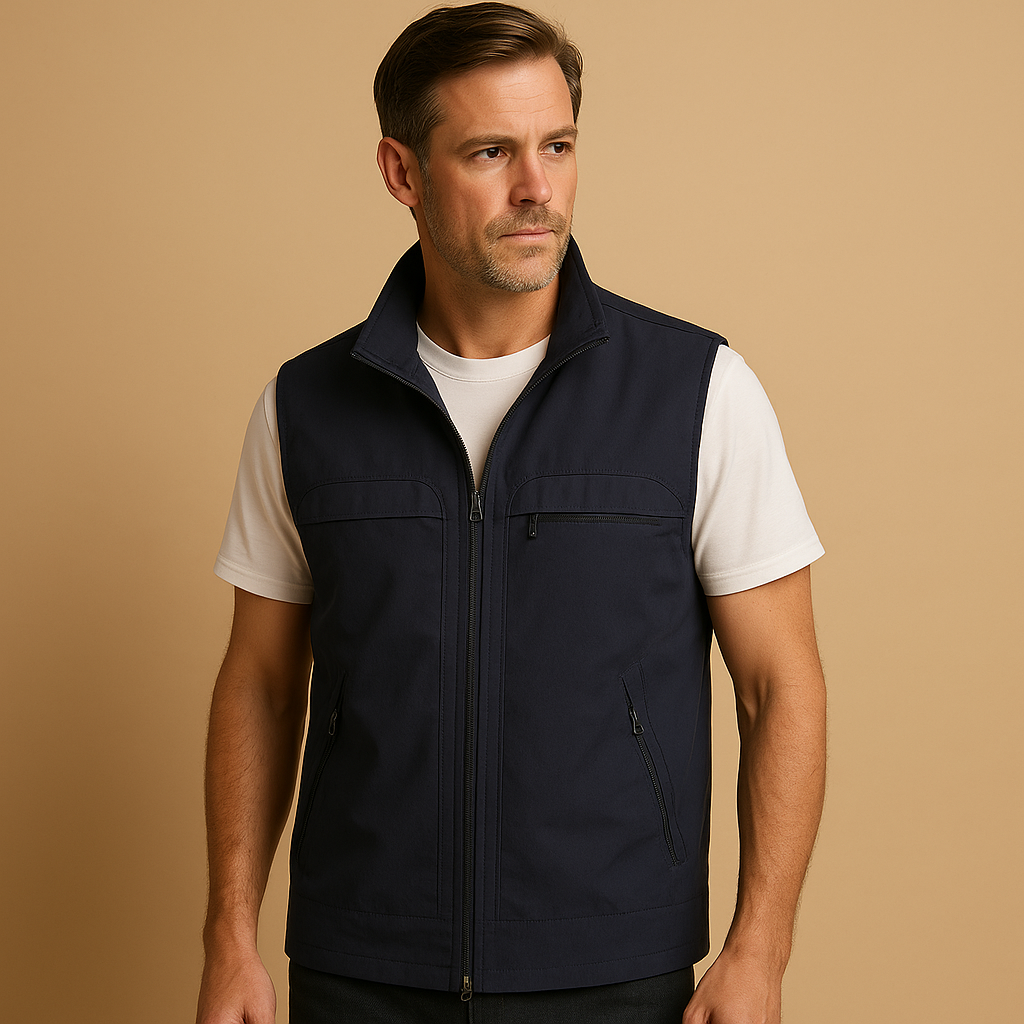 Sneldrogend outdoor cardigan met korte mouwen voor heren | Ruben