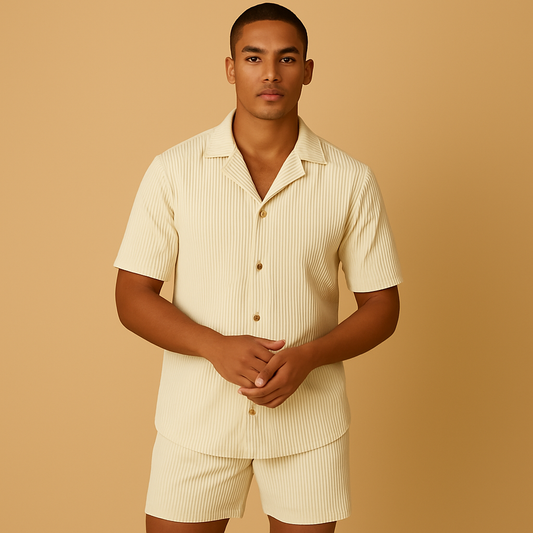 Tvådelad sommaroutfit för män med en elegant design | Bram