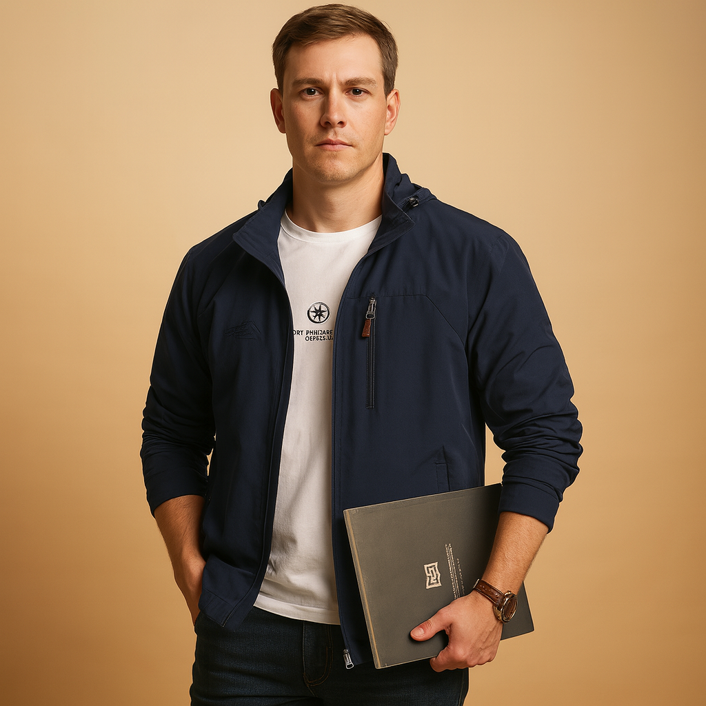 Wind- en waterdichte jas met modern design voor heren | Ruben
