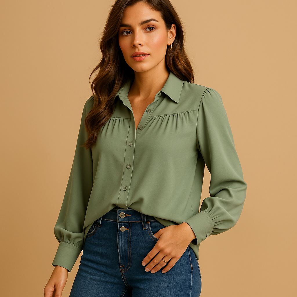 Isabelle | Elegante blouse met lantaarnmouw voor dames