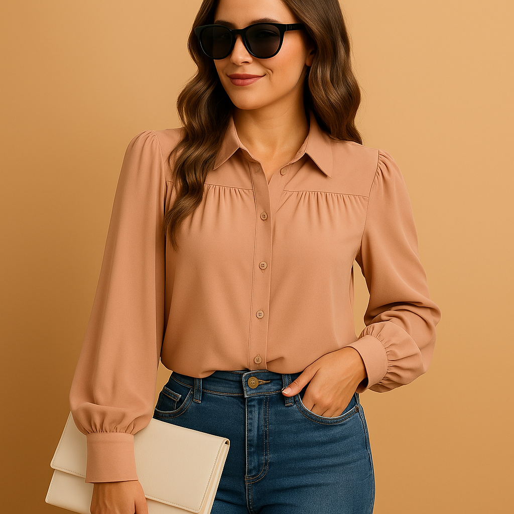 Isabelle | Elegante blouse met lantaarnmouw voor dames