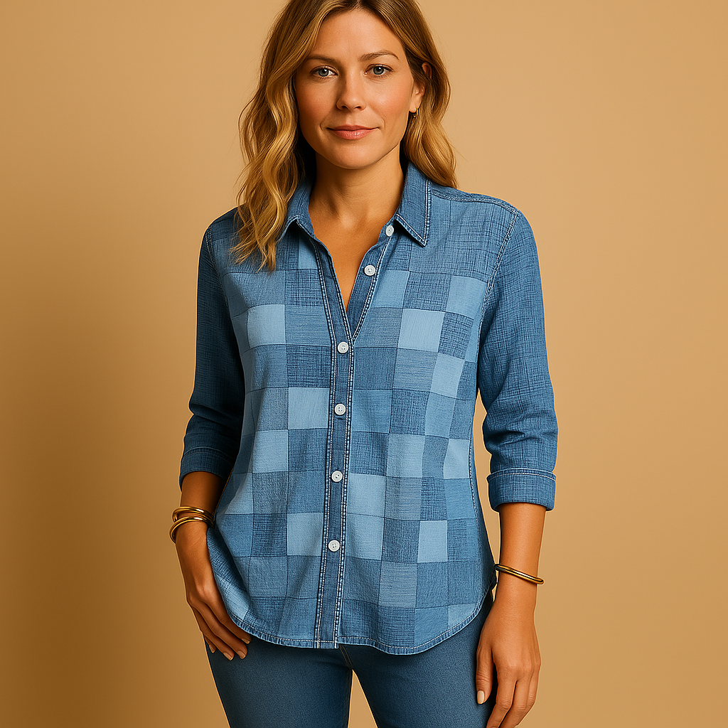 Janne | Geruite blouse met ademend ontwerp voor dames