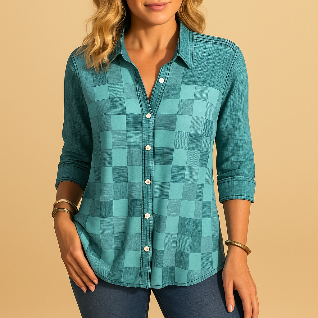 Janne | Geruite blouse met ademend ontwerp voor dames
