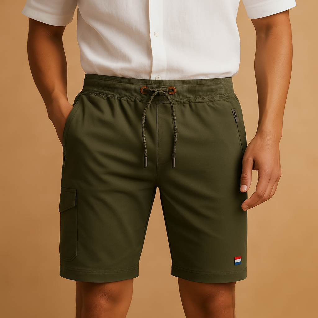 Ademend sportief short met zakken voor heren | Gijs