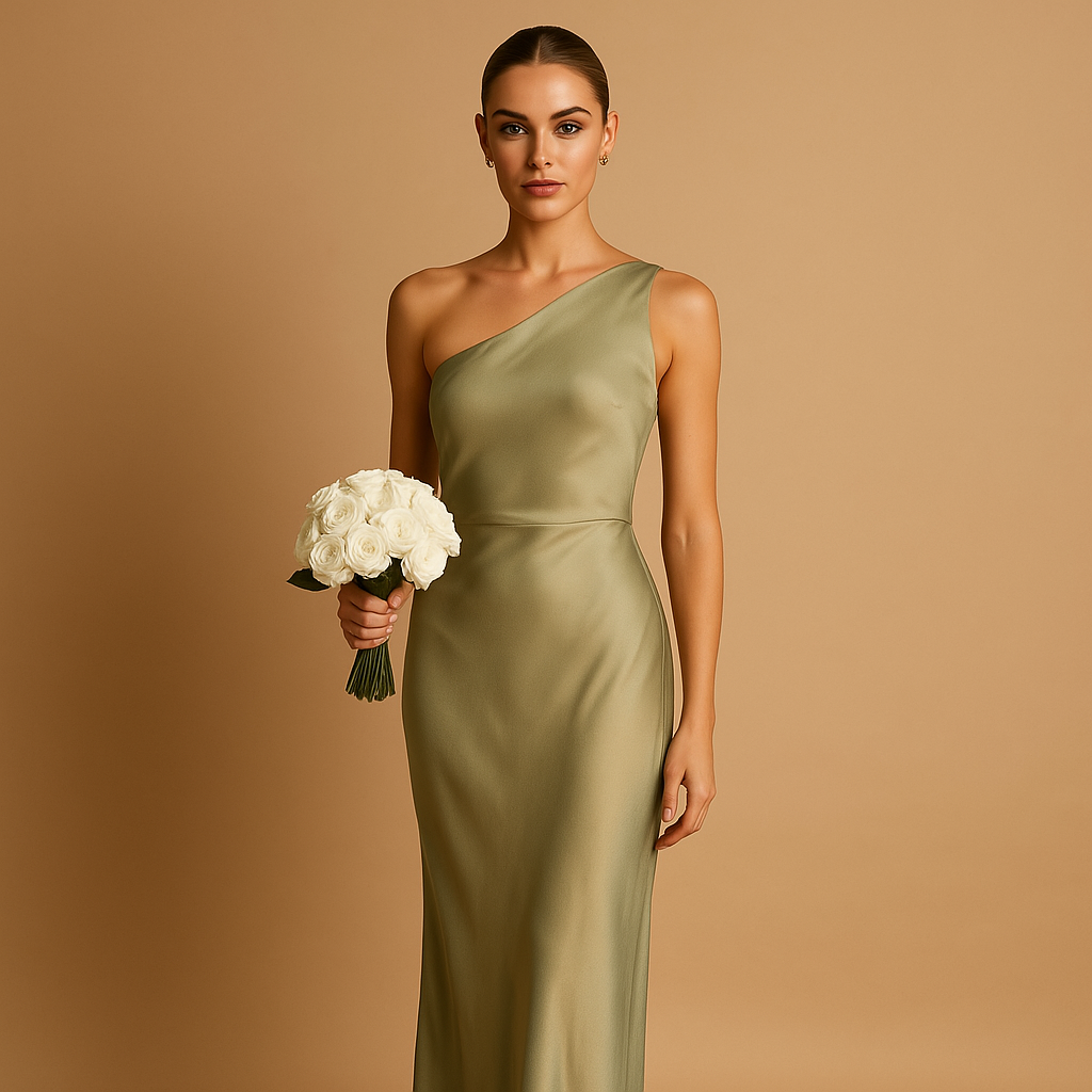 Asymmetrische avondjurk met split voor dames | Delphine