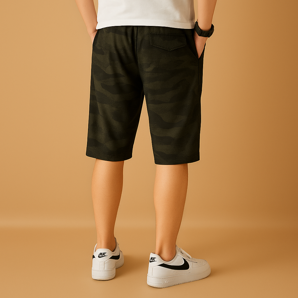 Joris | Camouflage cargo shorts met zakken voor heren