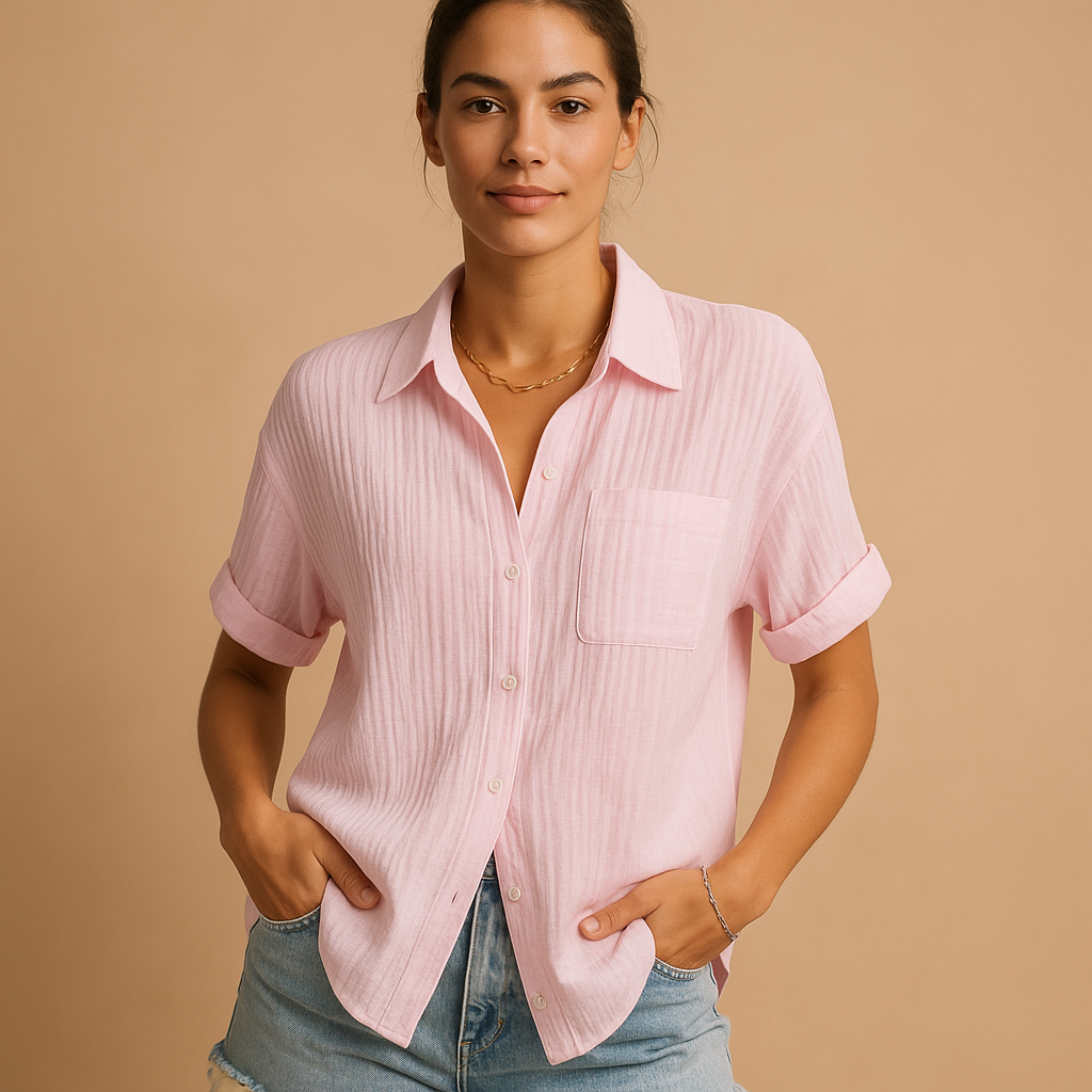 Elegante casual polo met korte mouwen voor dames | Danique